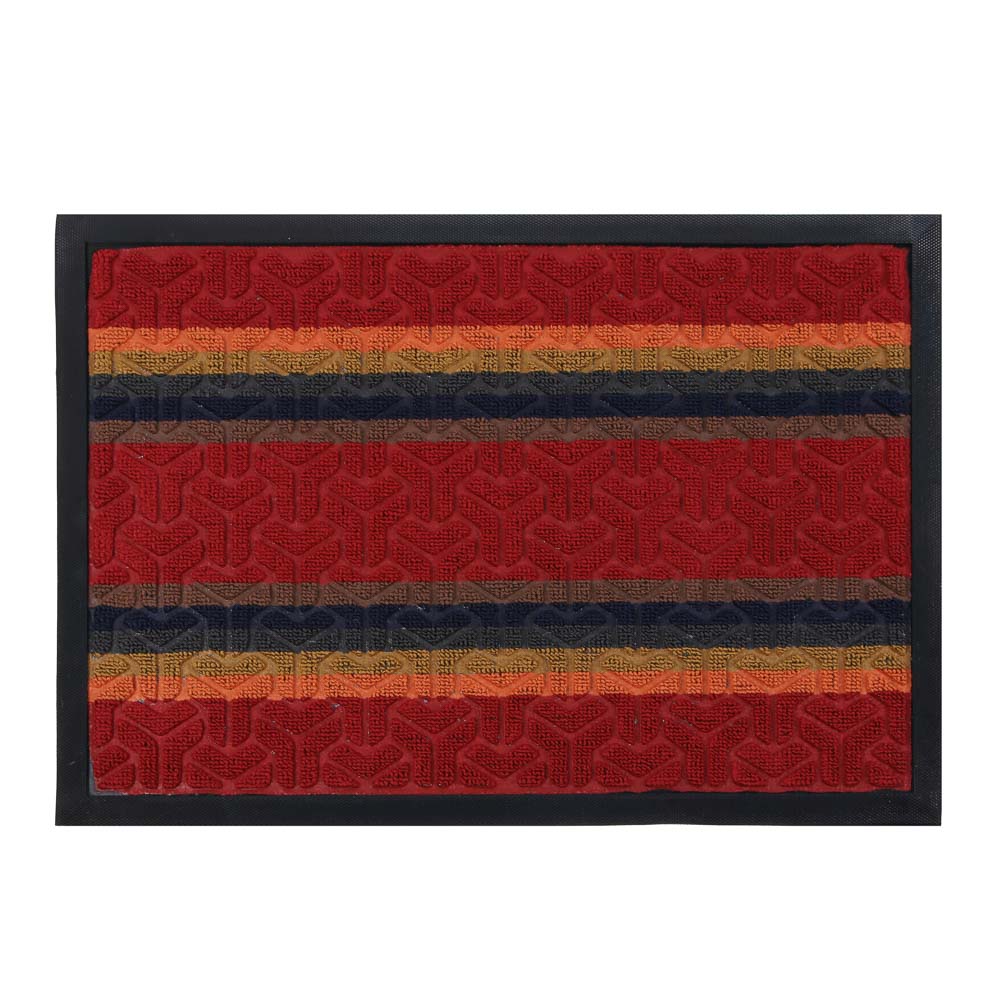 VETTA Коврик придверный, ворсовый с резиновой каймой, 40x60см, яркая полоска, 4 дизайна