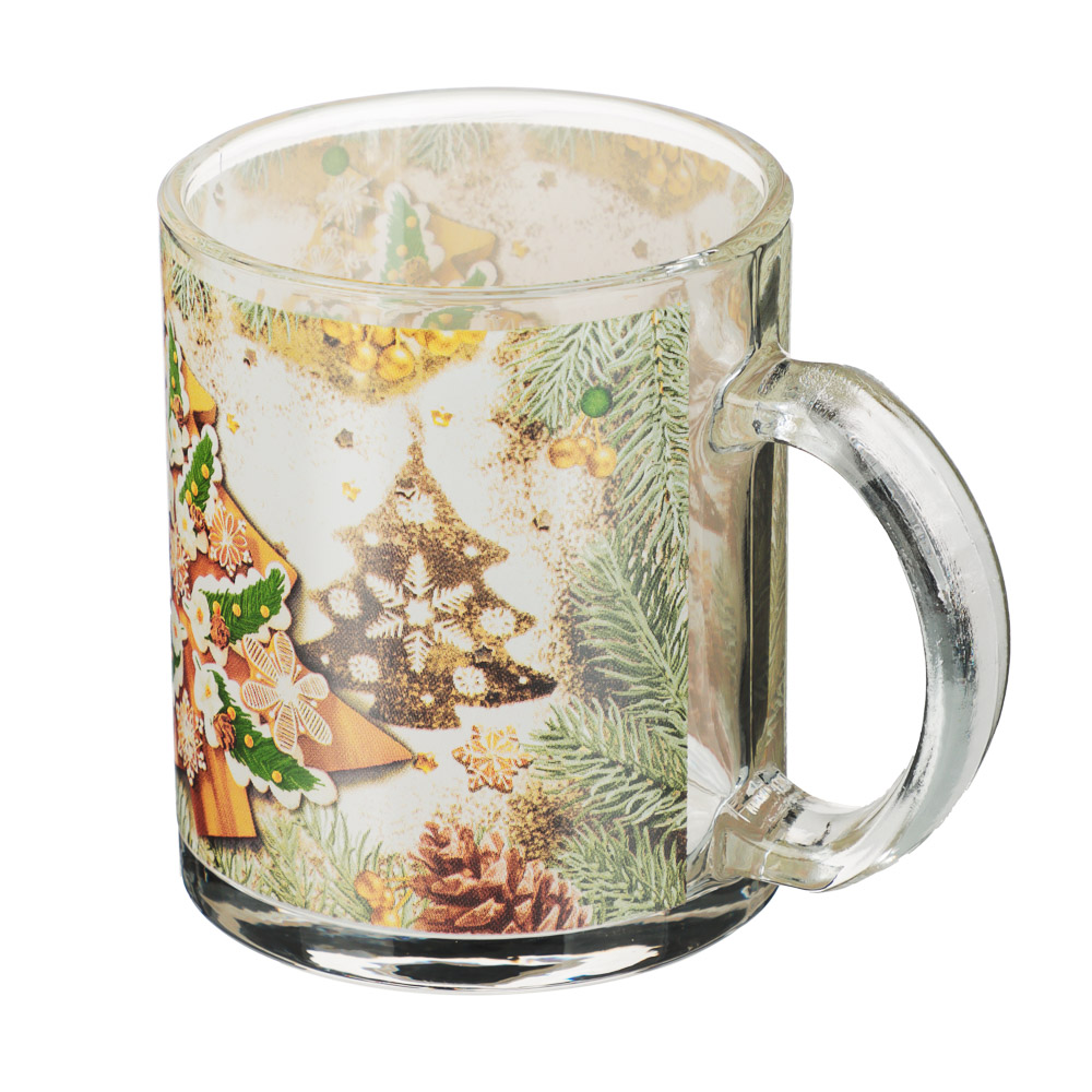 Зимний микс Кружка 320мл, стекло, 3 дизайна