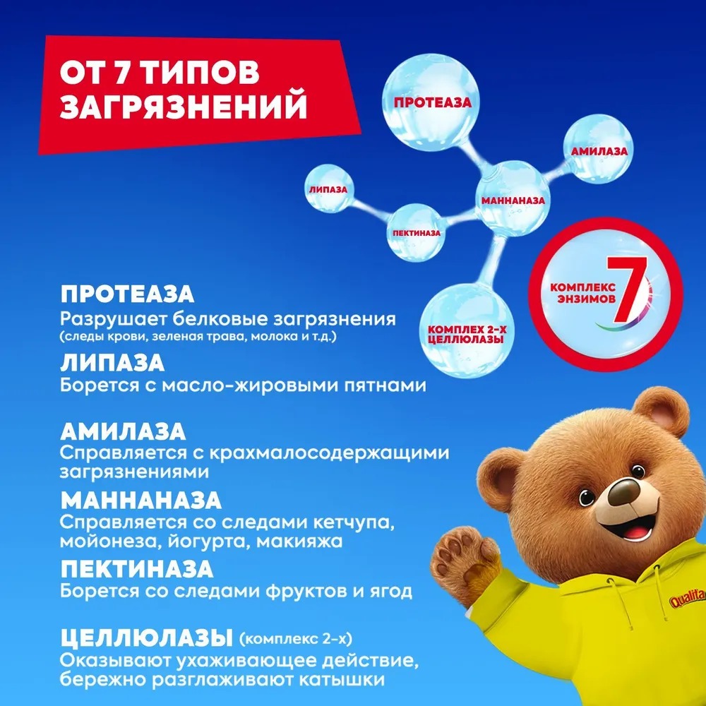 Qualita Гель для стирки универсальный 1000мл дой-пак