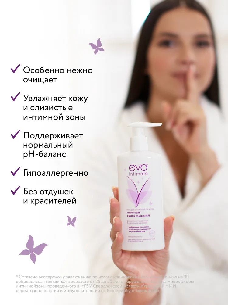 Гель для интимной гигиены EVO Нежная сила мицелл 250мл