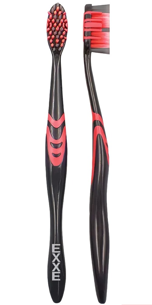 EXXE Зубная щетка luxury Уголь мягкая