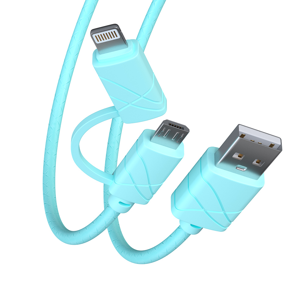 FORZAКабель для зарядки 2в1 iP/Micro USB 1м