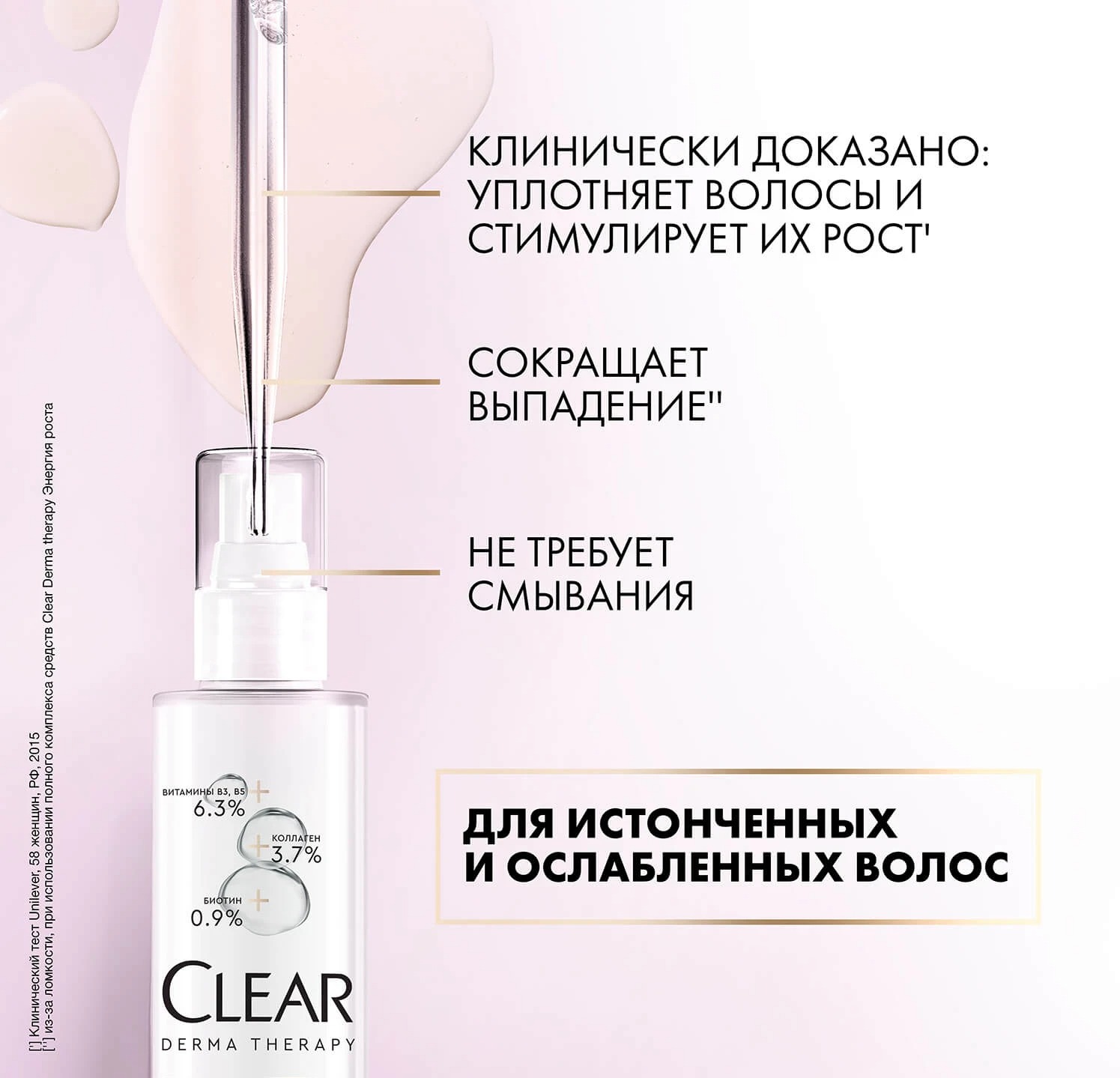 Clear Derma Terapy Сыворотка для волос Энергия роста 190мл