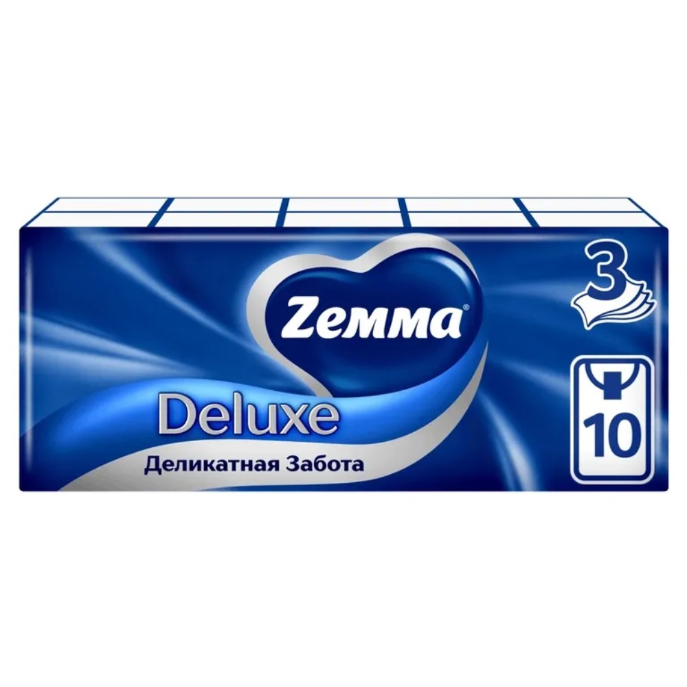 Зева/Земма носовые платочки Deluxe 10штx10