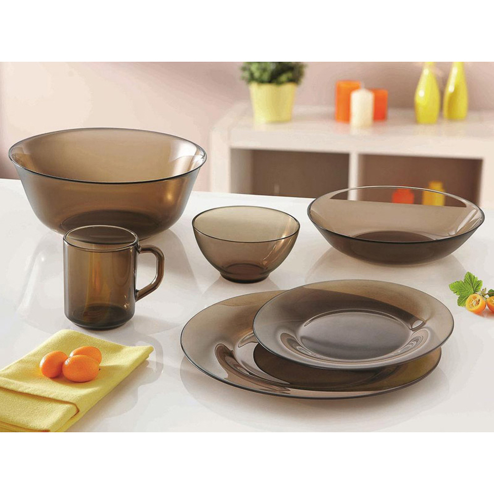 Luminarc Эклипс Амбьянте Тарелка десертная 19,6см, дымчатое стекло, арт. L5087