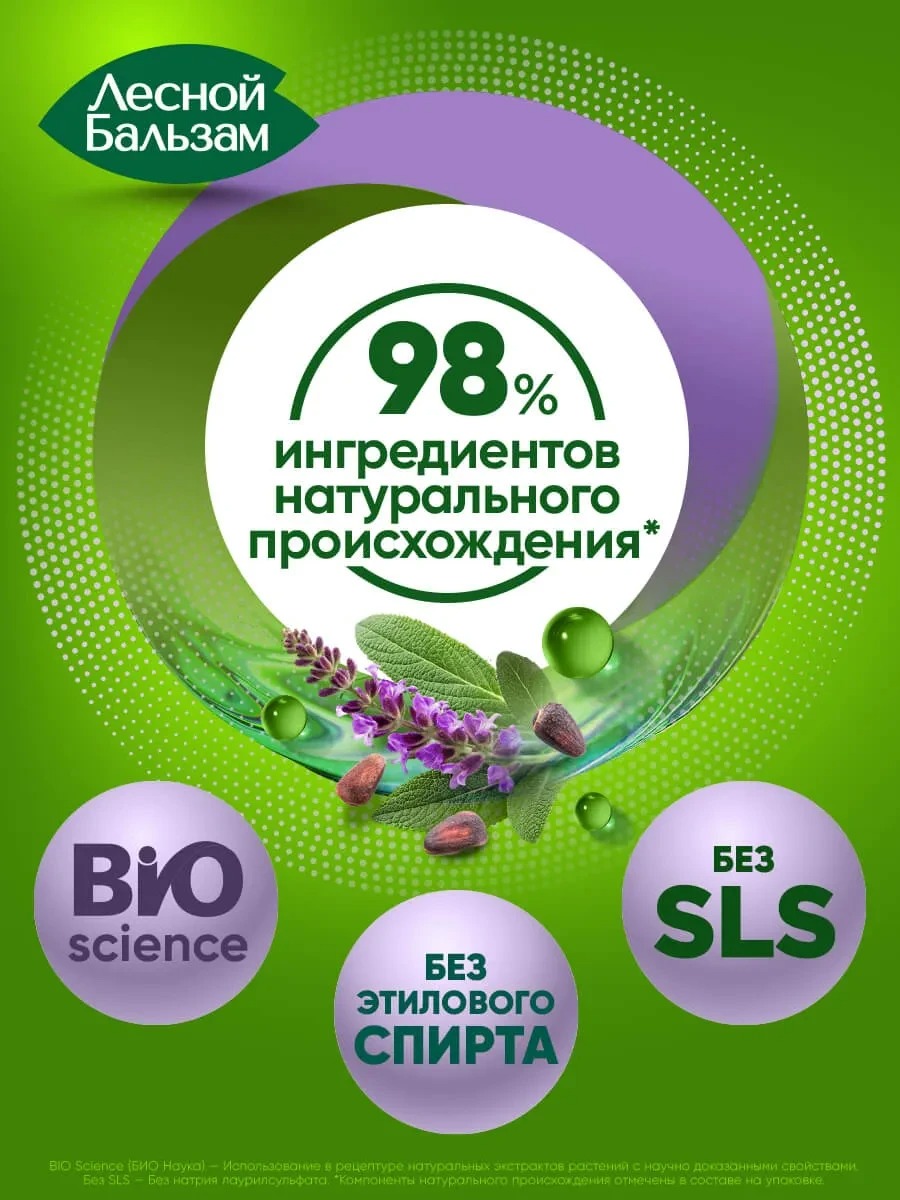 Лесной бальзам ополаскиватель для десен Шалфей/Кедровые орешки 800мл