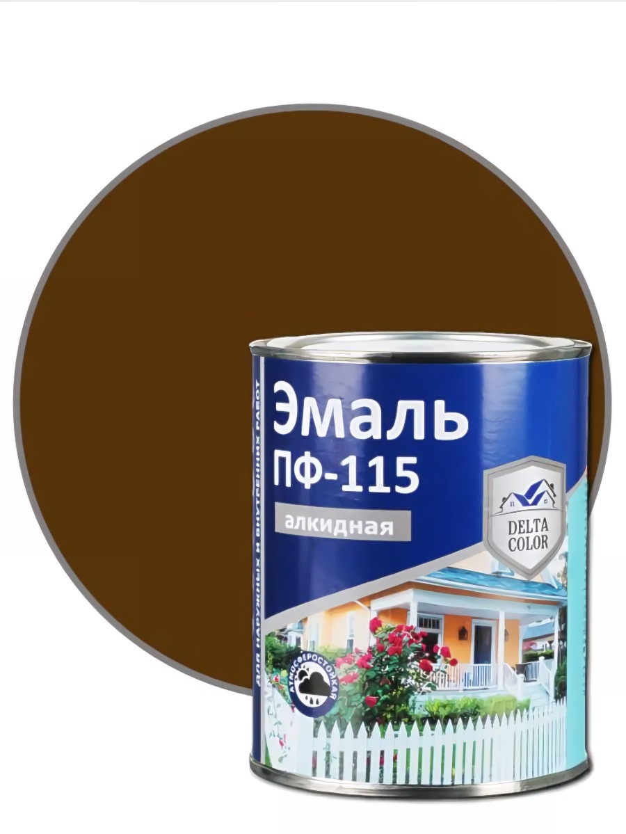 Delta Color Эмаль ПФ-115 Шоколад 800гр