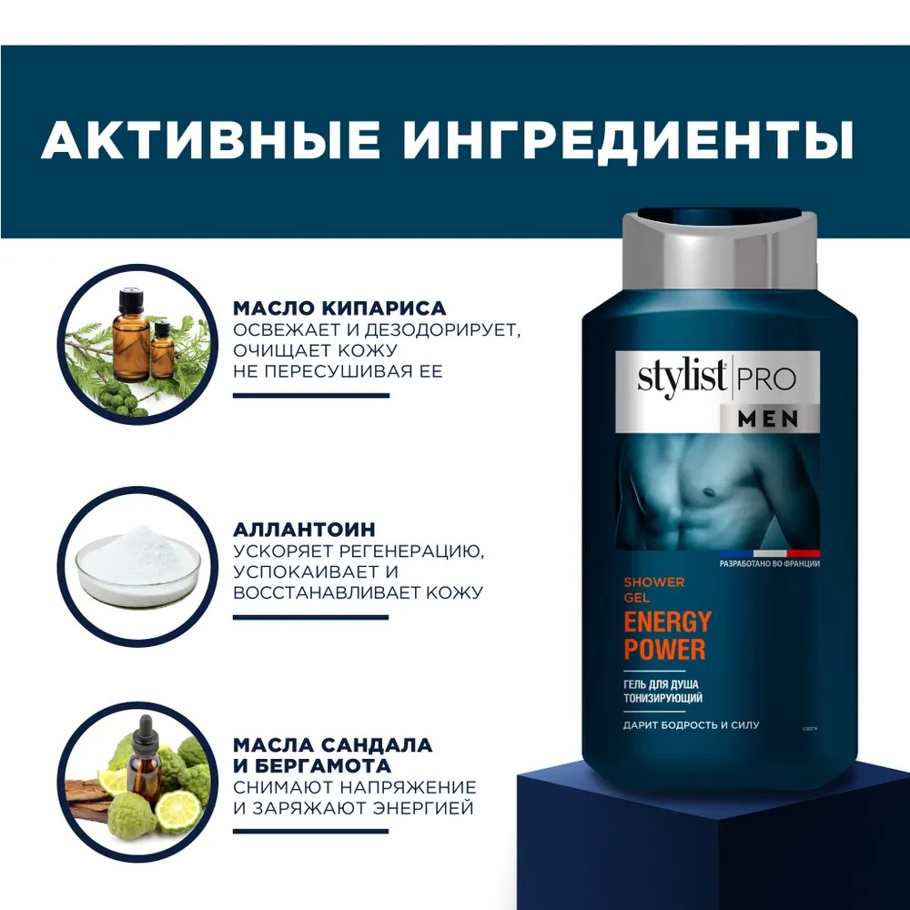 Stylist Pro MEN Гель д/душа Тонизирующий 400мл