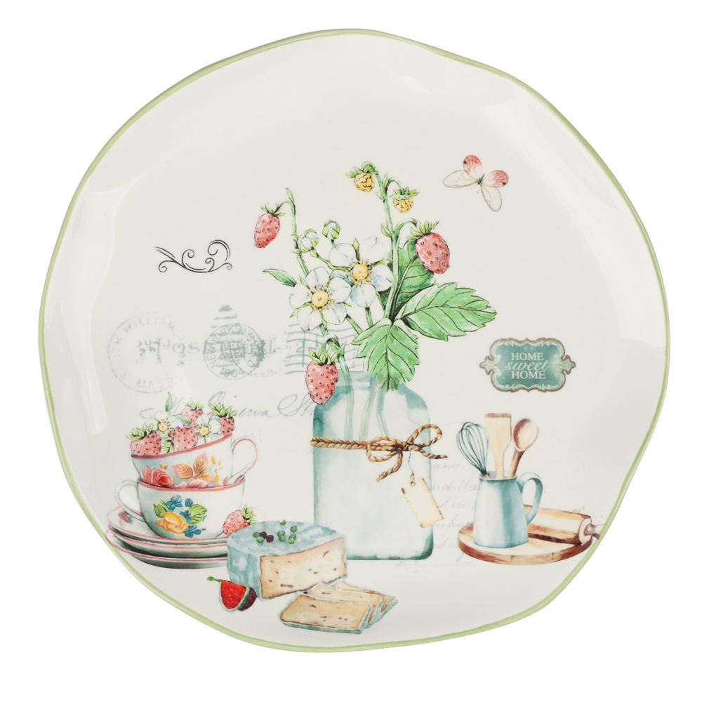 MILLIMI Земляника Тарелка 21.5*2.5см, керамика