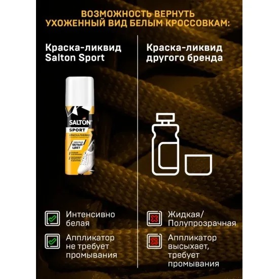 Salton Sport Краска-ликвид для белой спортивной обуви 75мл