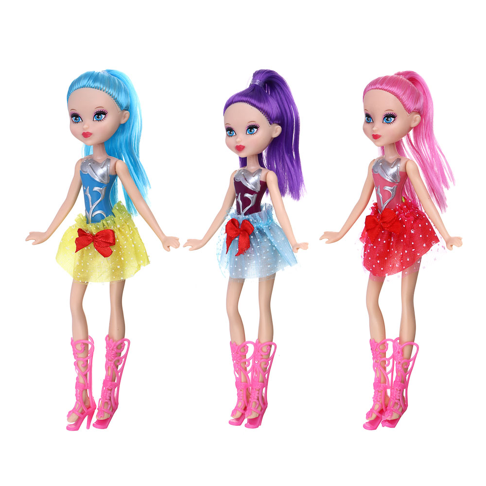 ИГРОЛЕНД Кукла с цветными волосами 16см