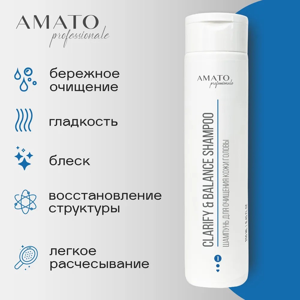 Amato Professionale Шампунь для кожи головы Clarify&Balance 250мл