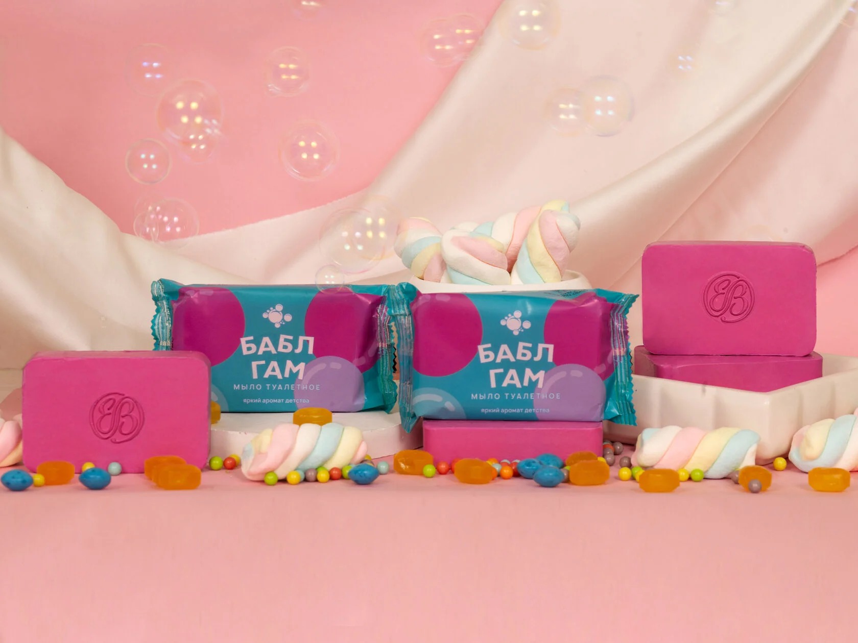 Мыло (Опт-Трейд) туалетное Бабл Гам в обертке100гр
