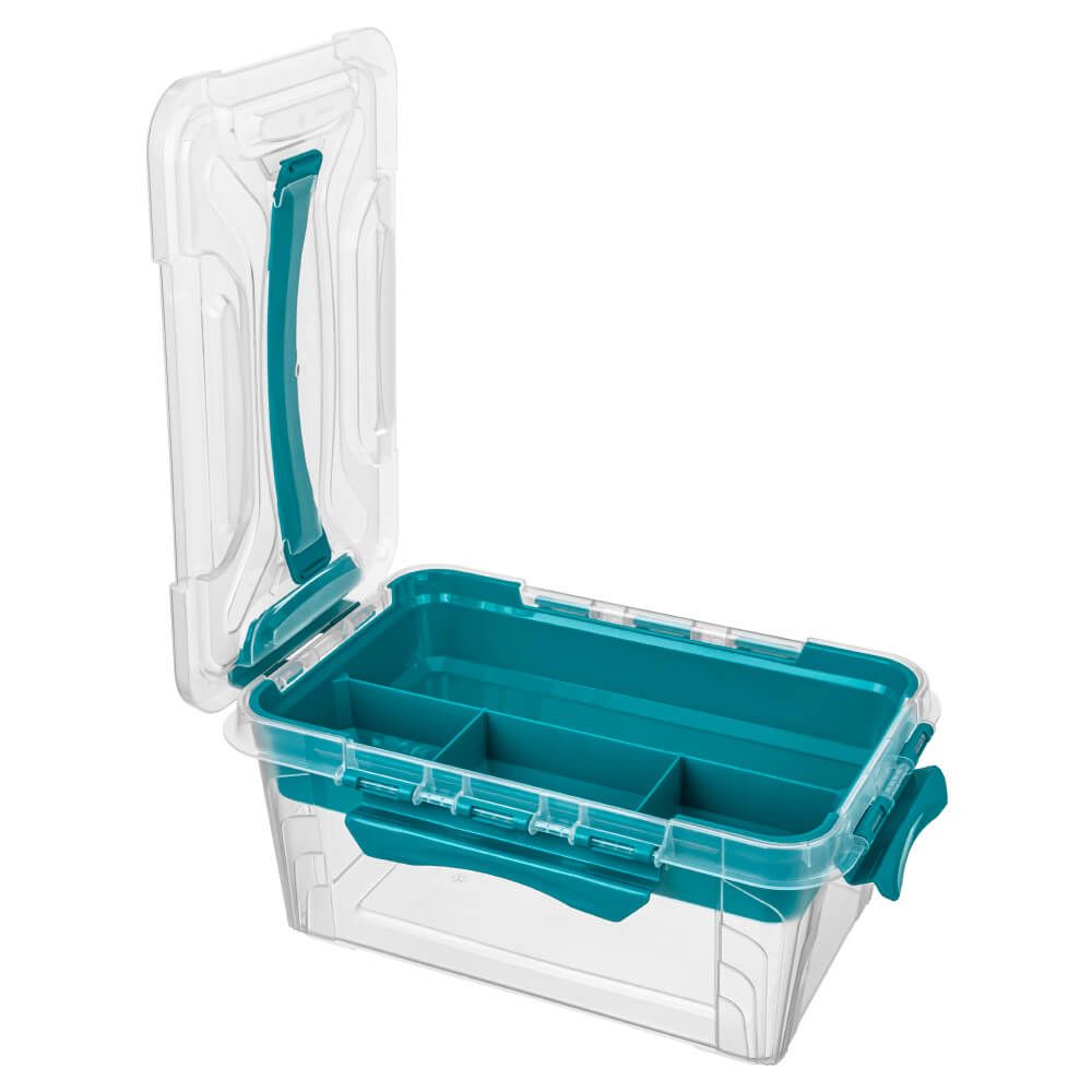 Ящик универсальный с замками и вставкой-органайзером Grand Box 290х190х124мм 4,2л  4332241