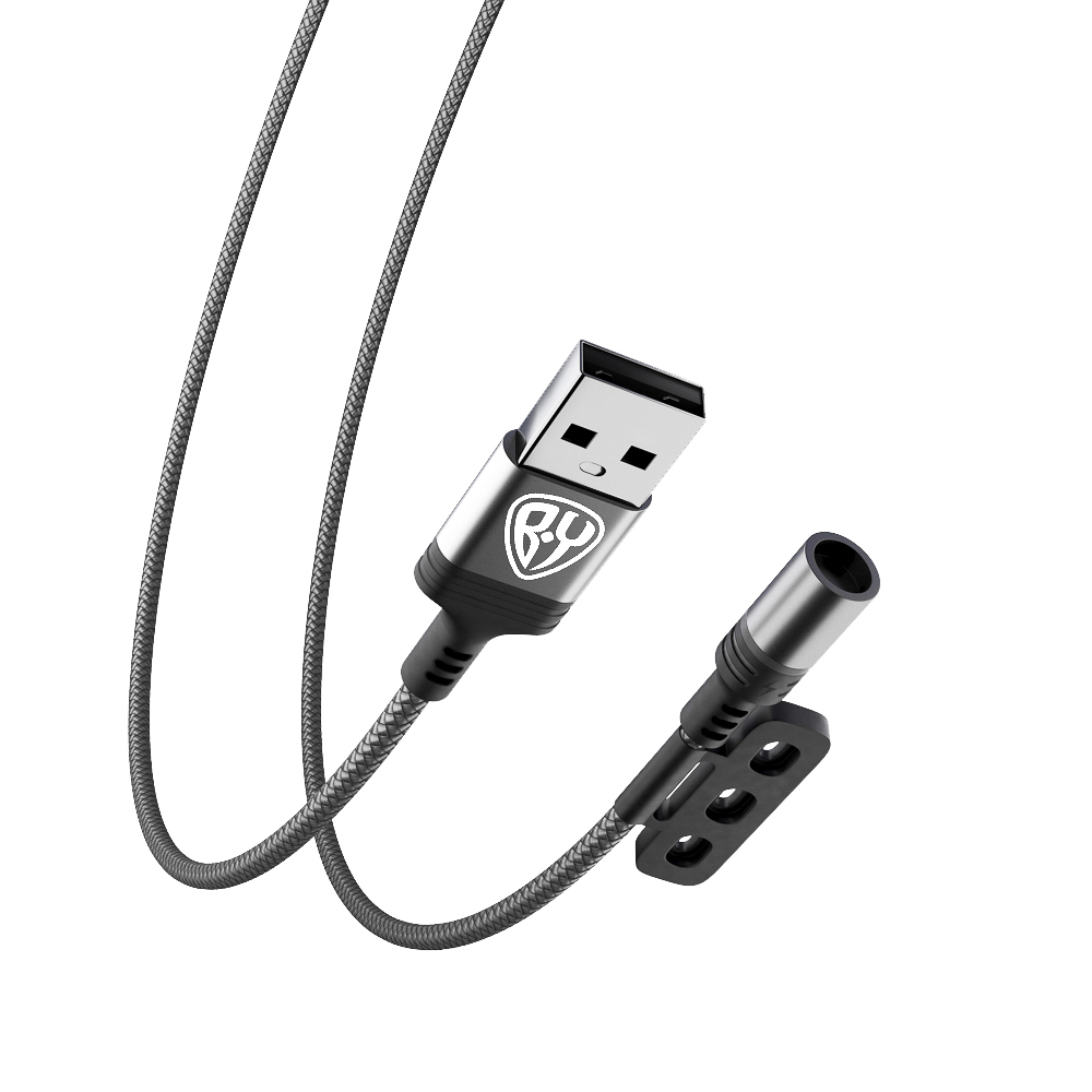 BY Кабель для зарядки Магнитный 3 в 1, iP/Micro USB/Type-C, 1м, 2.1А, серый