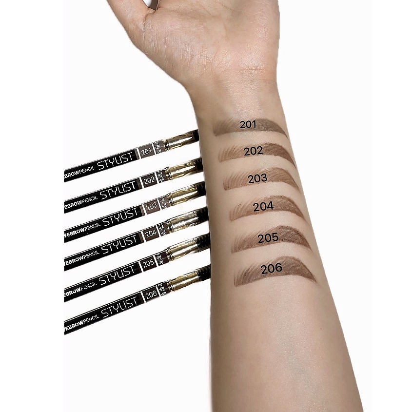 TF карандаш для бровей со щеточкой Eyebrow Pencil Stylist 1,5гр CW-214 (202, русый)