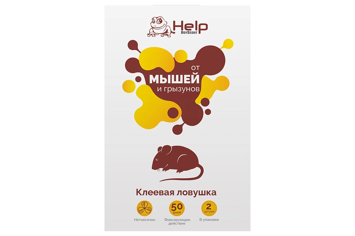 Help Ловушка для отлова мышей клеевая 2шт Help Ловушка для отлова мышей клеевая 2шт