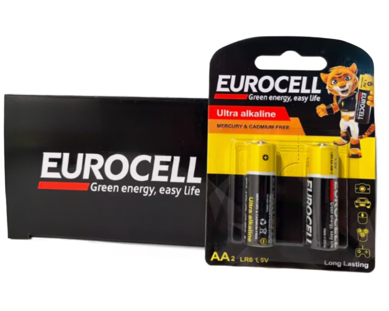 Батарейки Eurocell алкалиновые АА 2шт