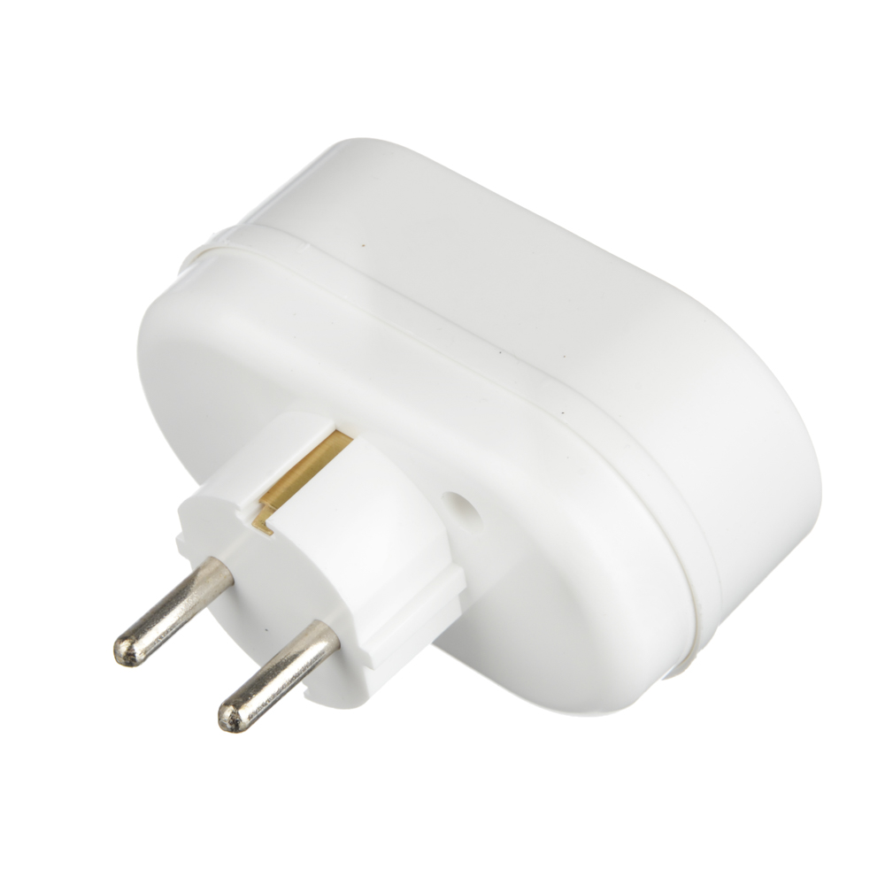 TOKER Разветвитель 2 гнезда с заземлением 250В