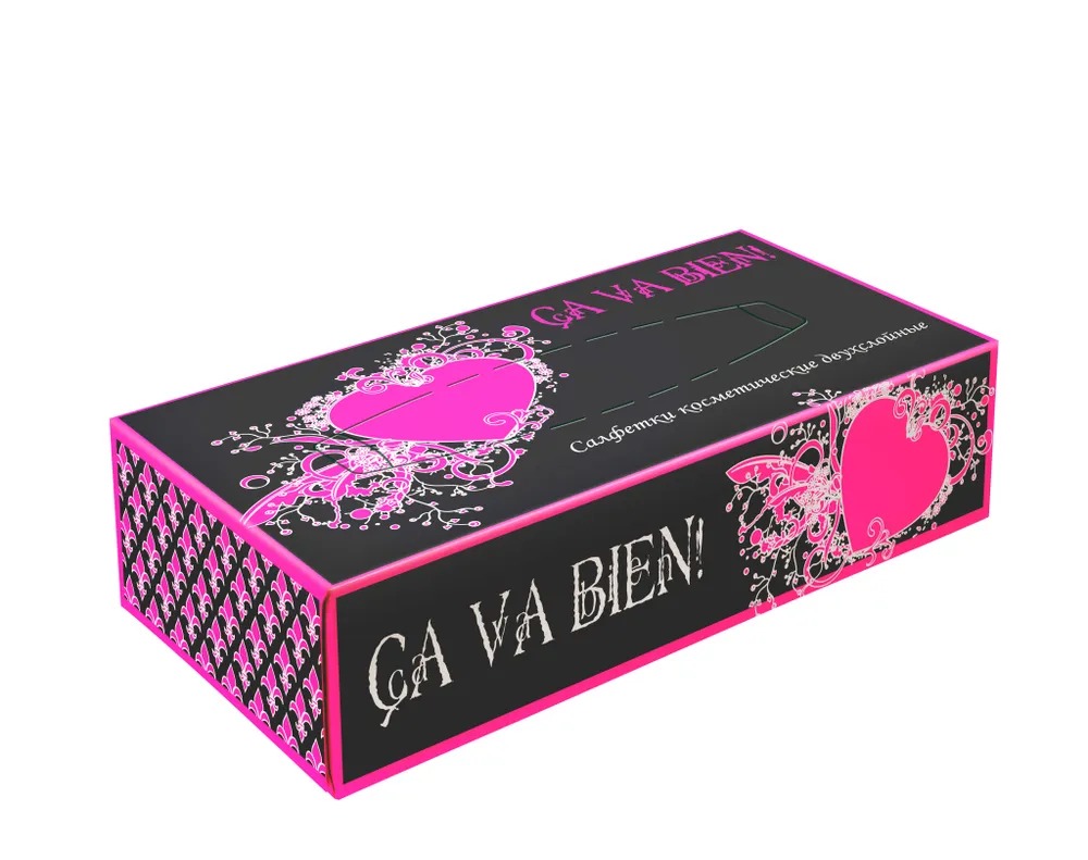 Biopin Салфетки двухслойные косметические non-stop CA VA BIEN! 80шт