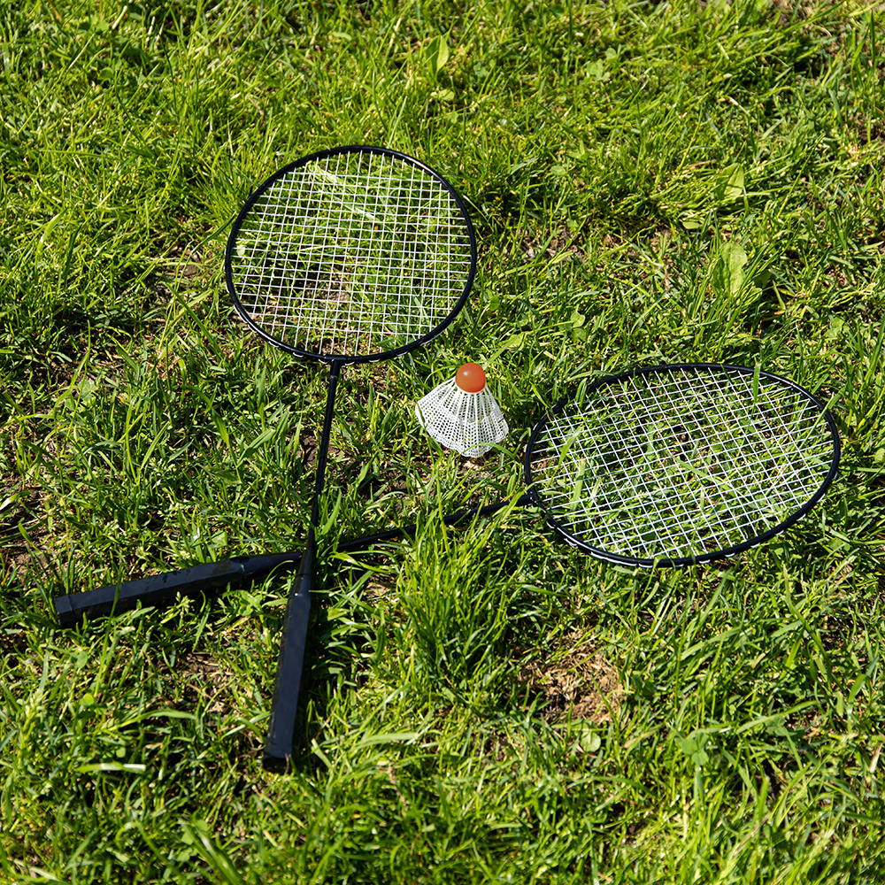 SILAPRO Набор для бадминтона в сетке (ракетка 2шт, волан), металл, пластик