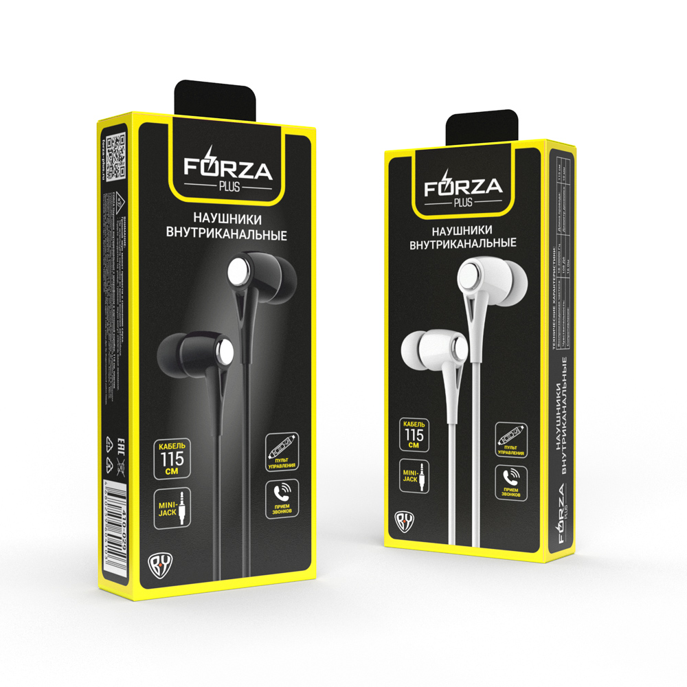 FORZA Наушники проводные,внутриканальные,гарнитура 
