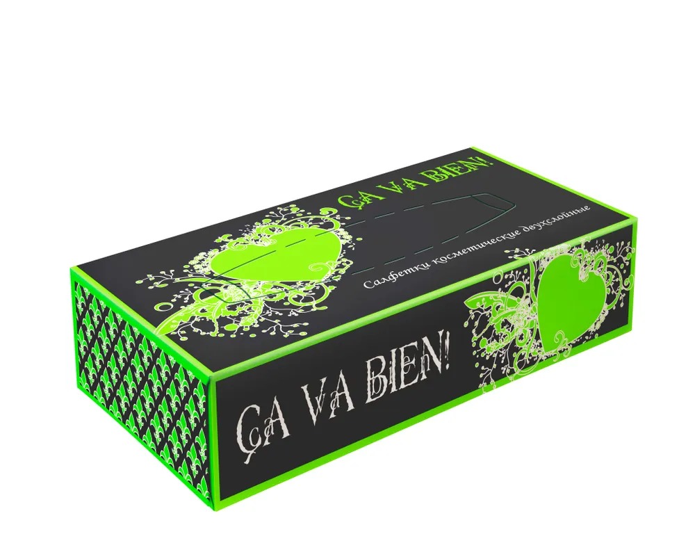 Biopin Салфетки двухслойные косметические non-stop CA VA BIEN! 80шт