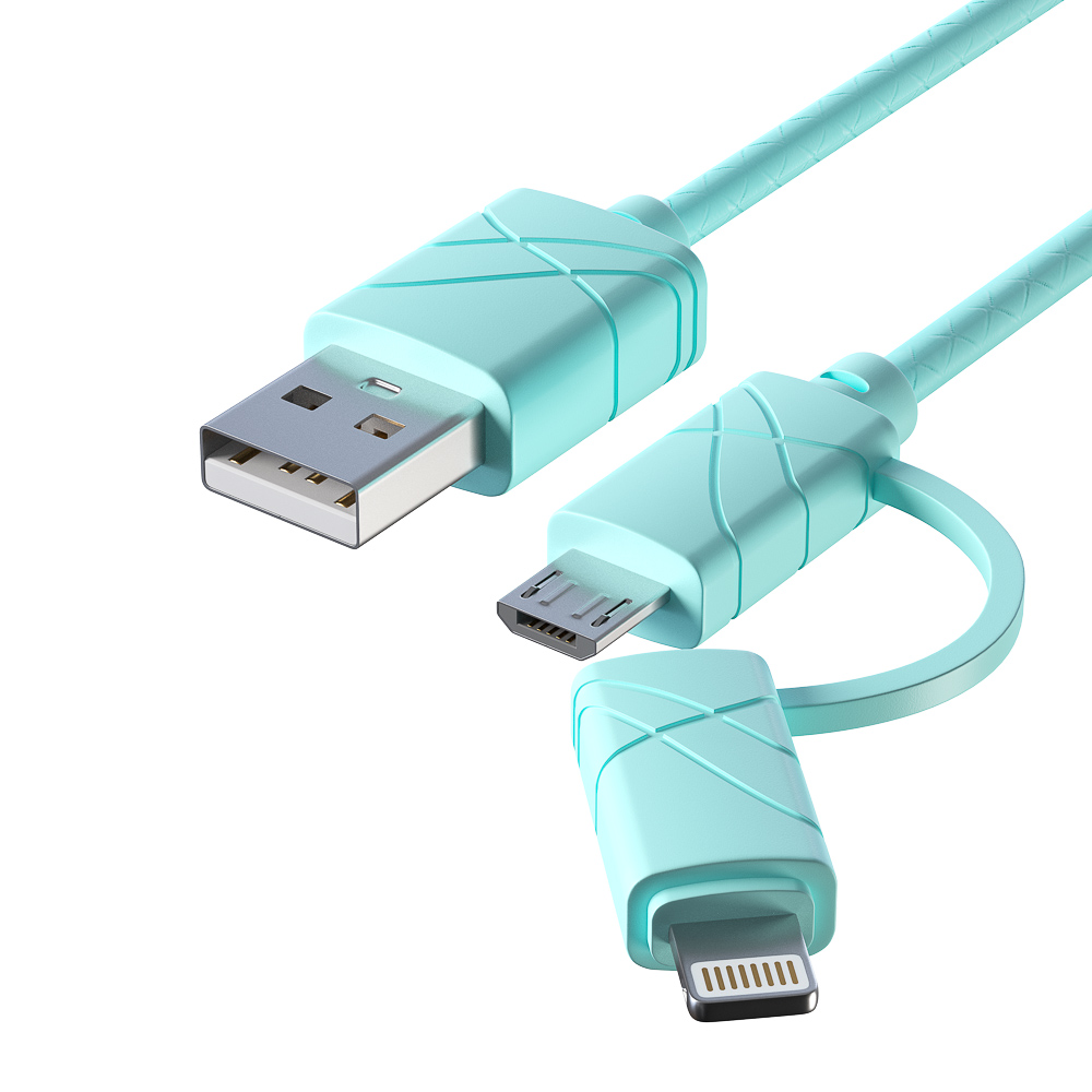 FORZAКабель для зарядки 2в1 iP/Micro USB 1м