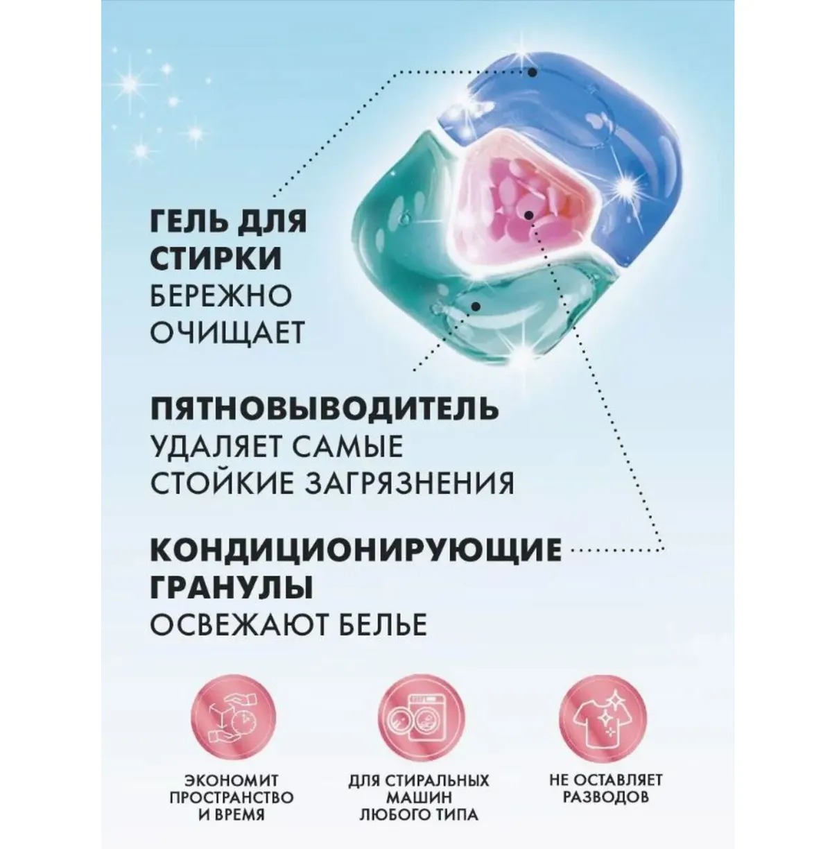 Namza  Средство для стирки жидкое в растворимых капсулах для цветного белья 15 шт 