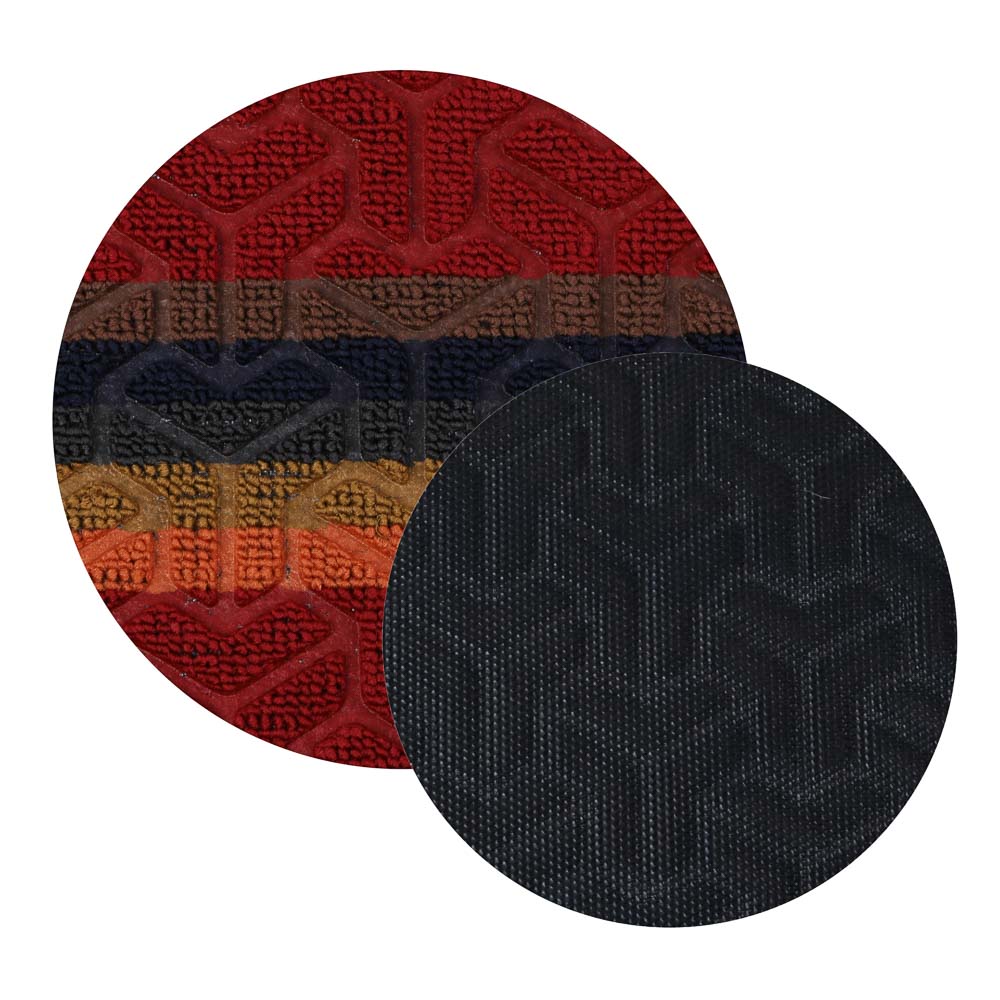 VETTA Коврик придверный, ворсовый с резиновой каймой, 40x60см, яркая полоска, 4 дизайна