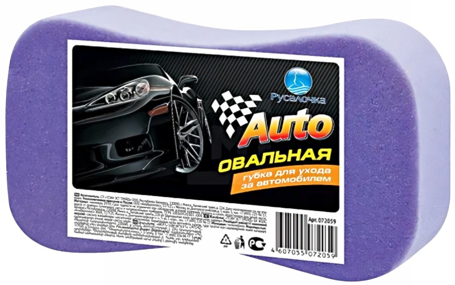 Губки для автомобиля Овальная/Джамбо 1шт