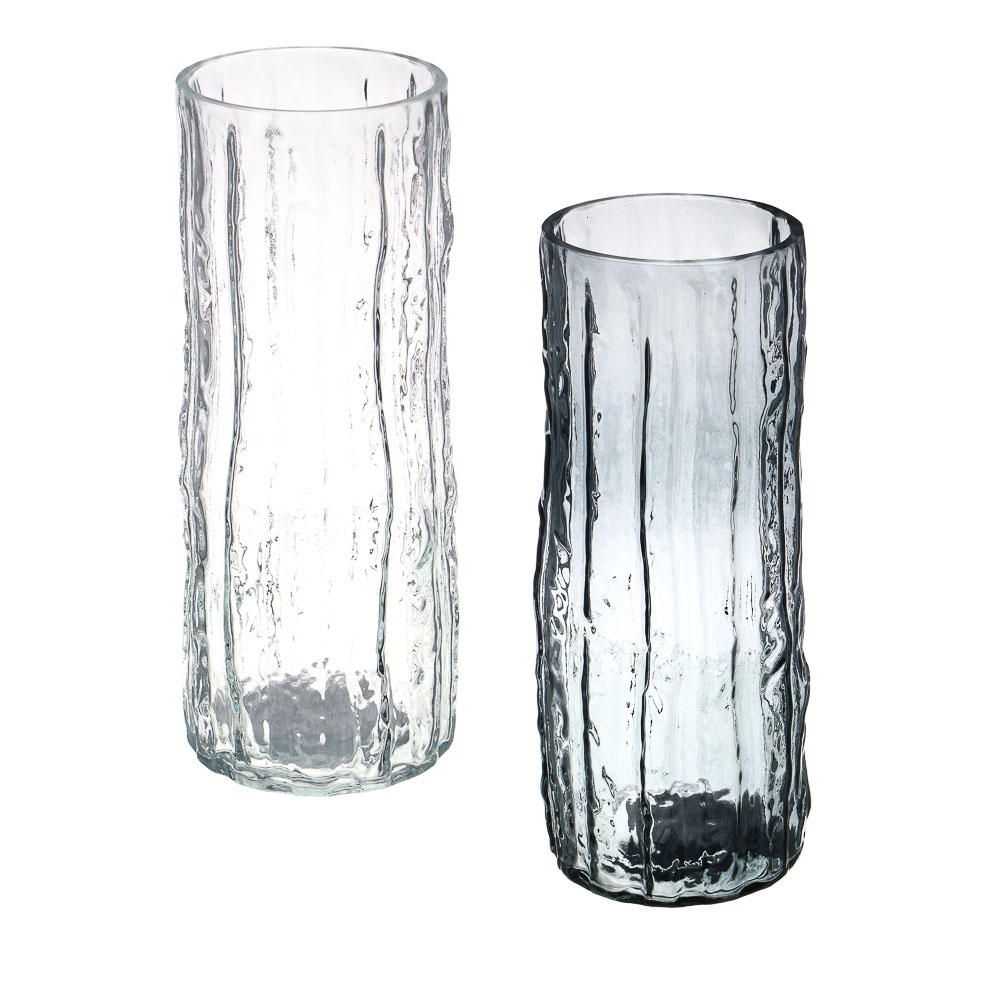 Ваза стеклянная  9*24см, 2 цвета