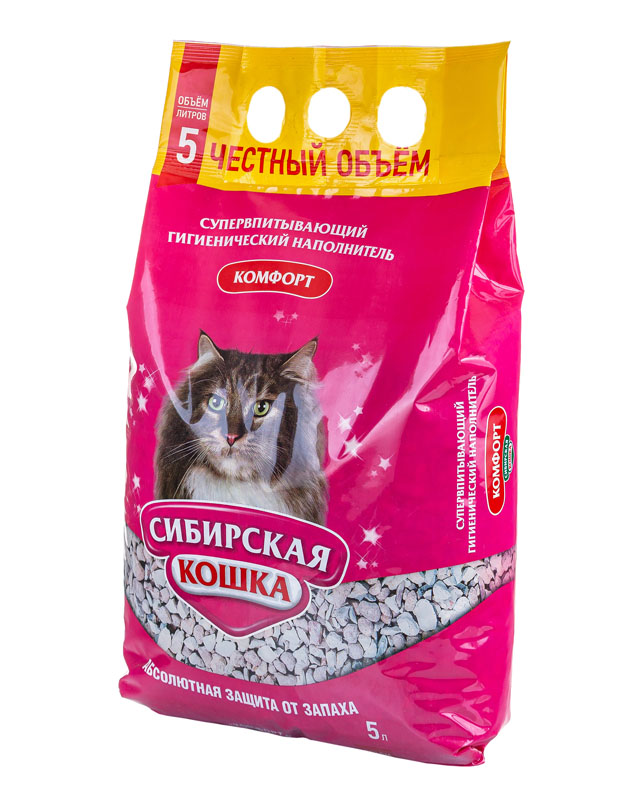 Сибирская кошка Наполнитель Комфорт 5л