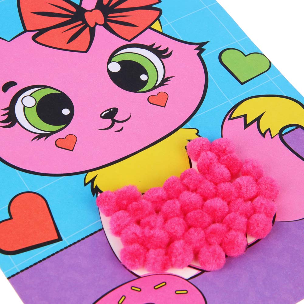 ХОББИХИТ Аппликация из помпончиков Микс