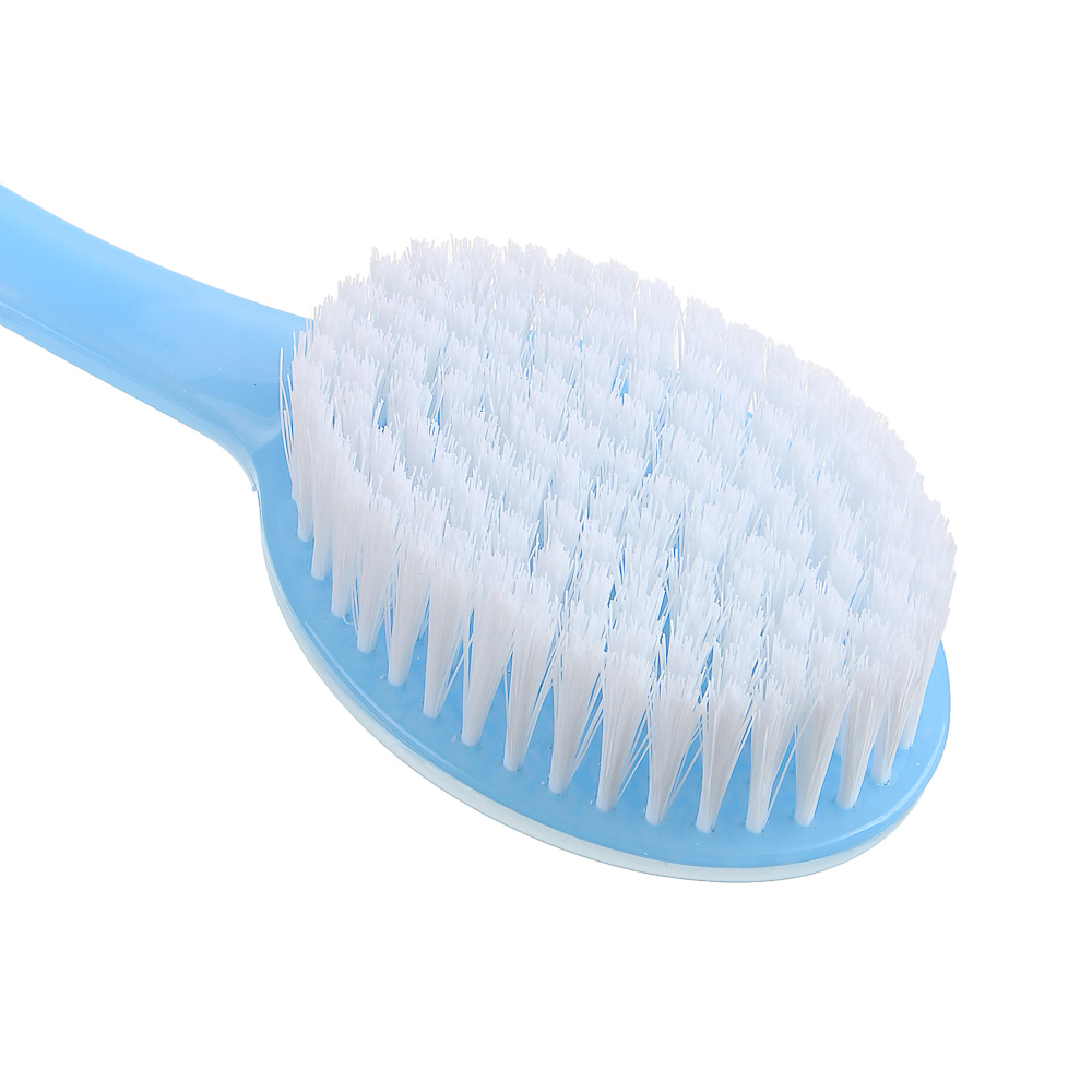 Щетка для тела с искусственой щетиной на пластиковой ручке 34см