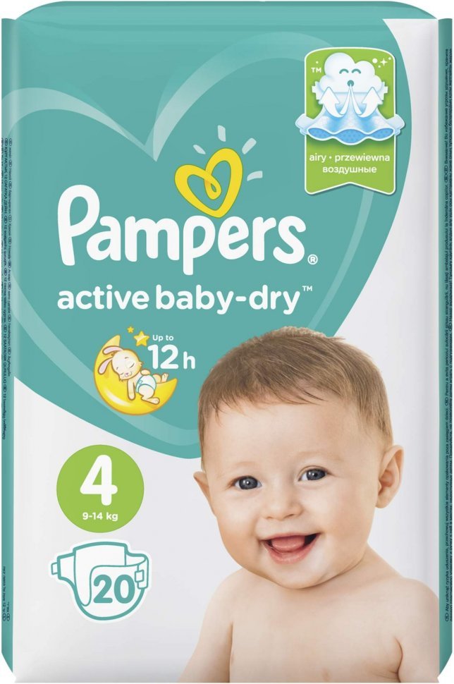 Pampers Activе Baby макси 9-14 кг/20 шт