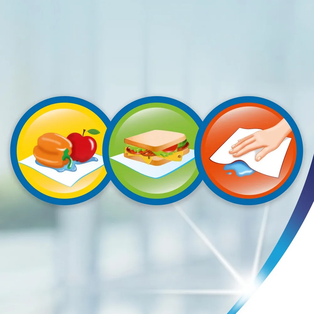 Полотенце кухонное Зева белое 2-хслойное 4шт