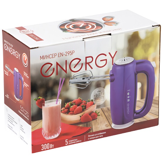 Миксер Energy EN-295P 5 скоростей 300 Вт фиолетовый