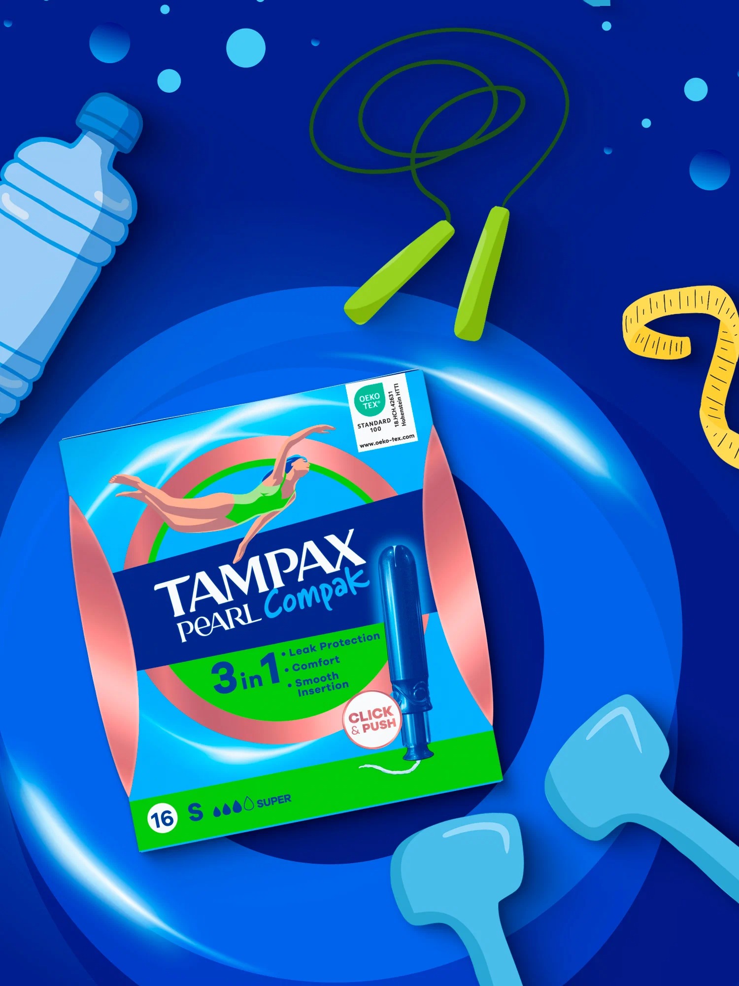 Тампакс Compak Pearl Super 16шт с аппликатором