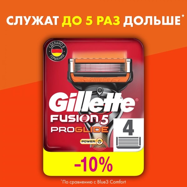 Fusion Proglide Power Кассеты для станка 4шт