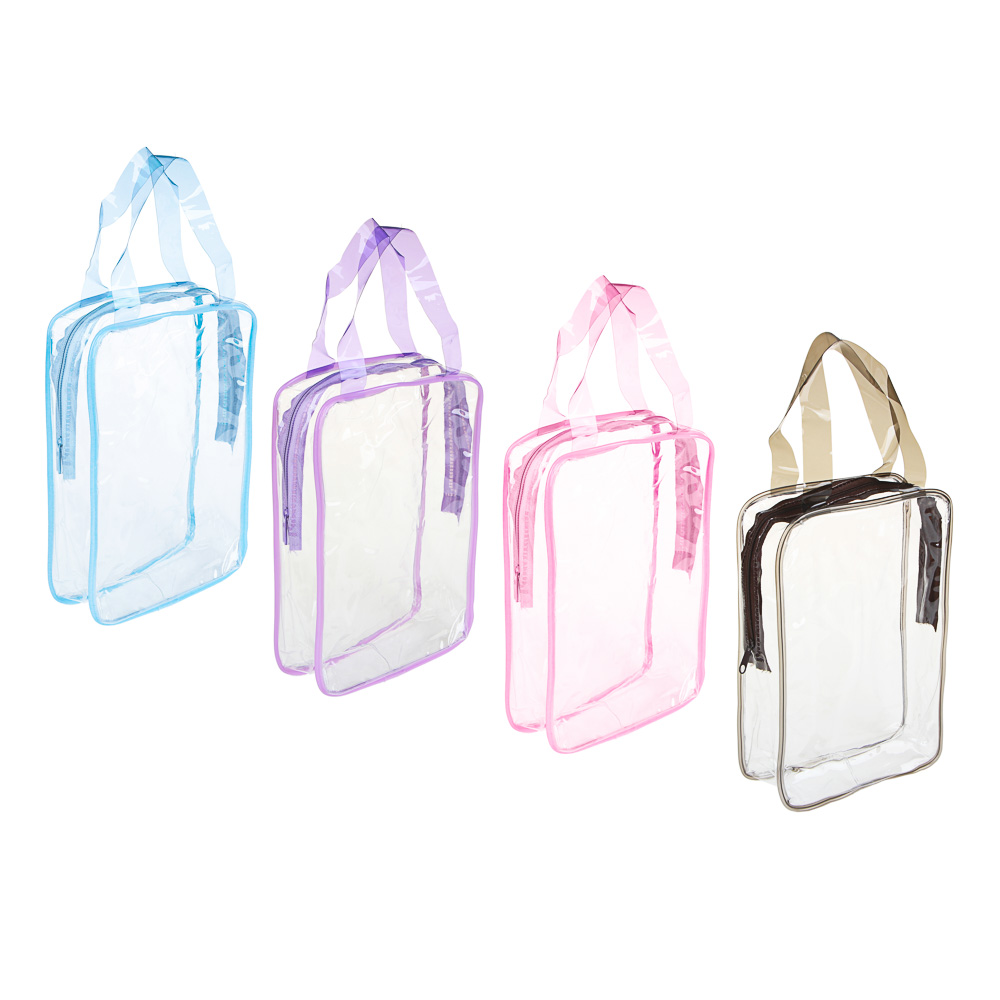 Косметичка банная ЮL, ПВХ, 23x15x6см, 4 цвета