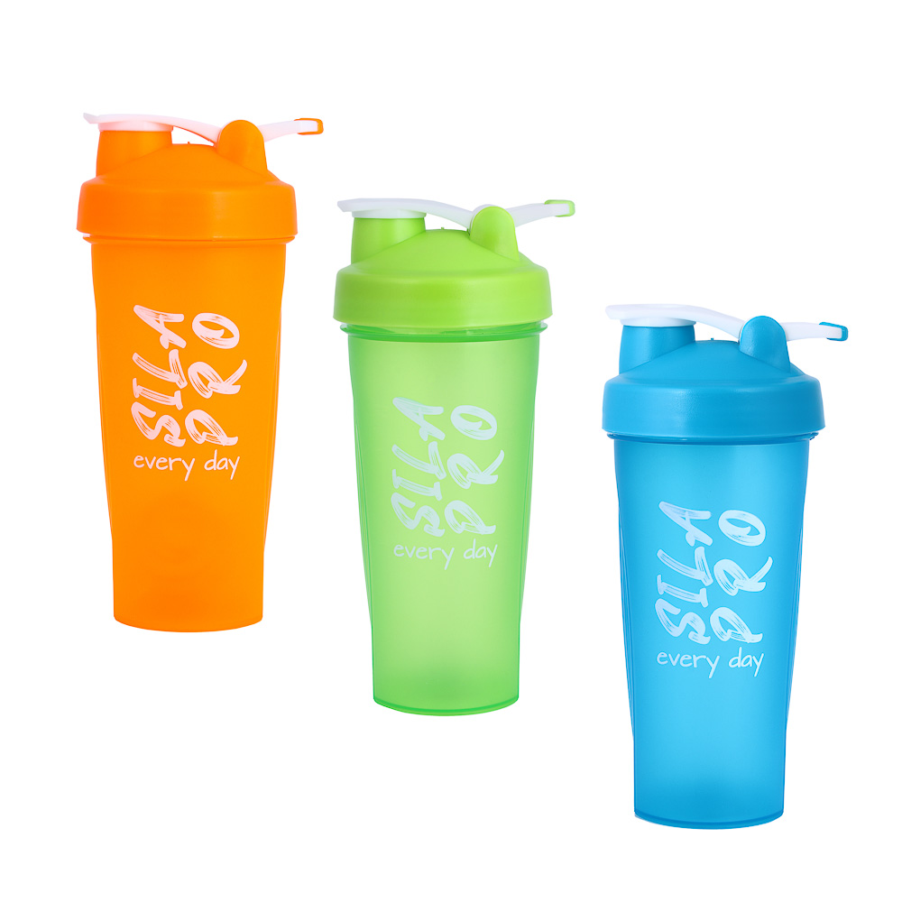 SILAPRO Шейкер спортивный, 600 мл, 22х10см, РР, нерж.сталь, 2 цвета