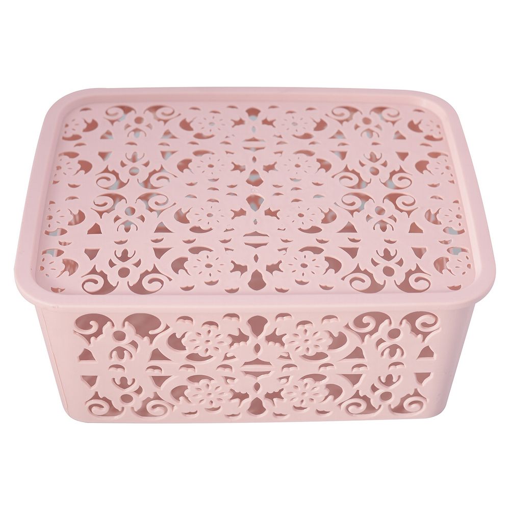 Корзина для хранения "Кроше" с крышкой 25х20х10см VL56-40