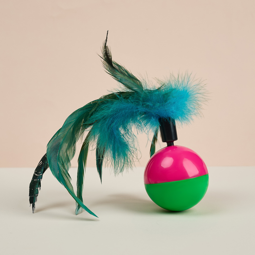 VETTA Игрушка для домашних животных, пластмасса, перья, 5,5*8 см