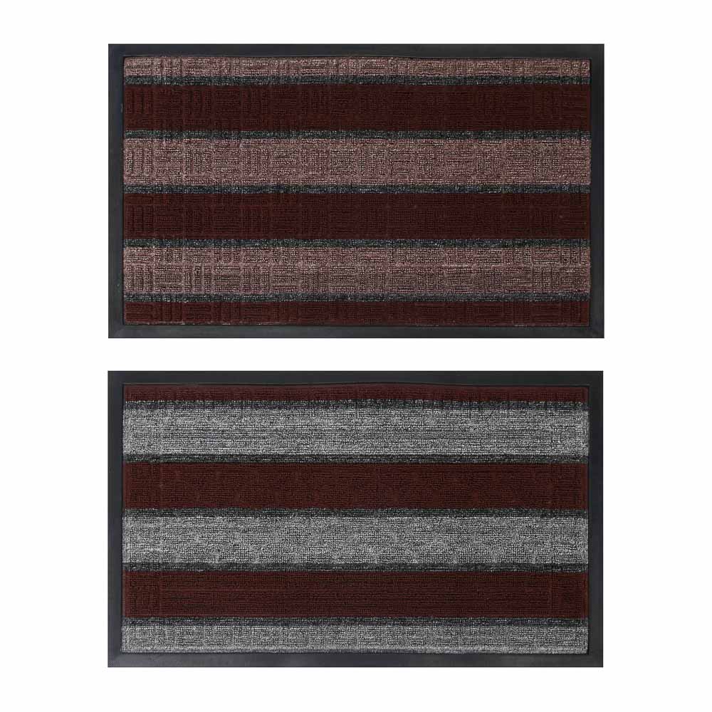 Коврик придверный тм VETTA Folk, ворсовый с резиновой каймой, 45x75см, 3 дизайна