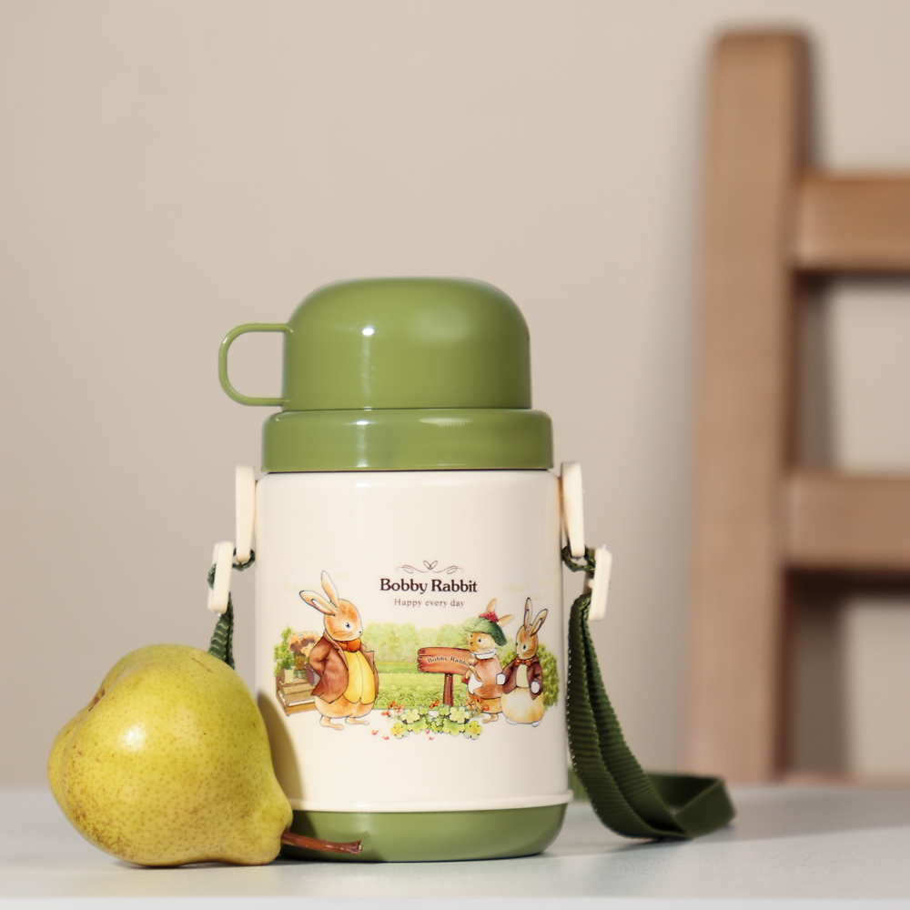 Термос"Зайчата" с кружкой, 400мл