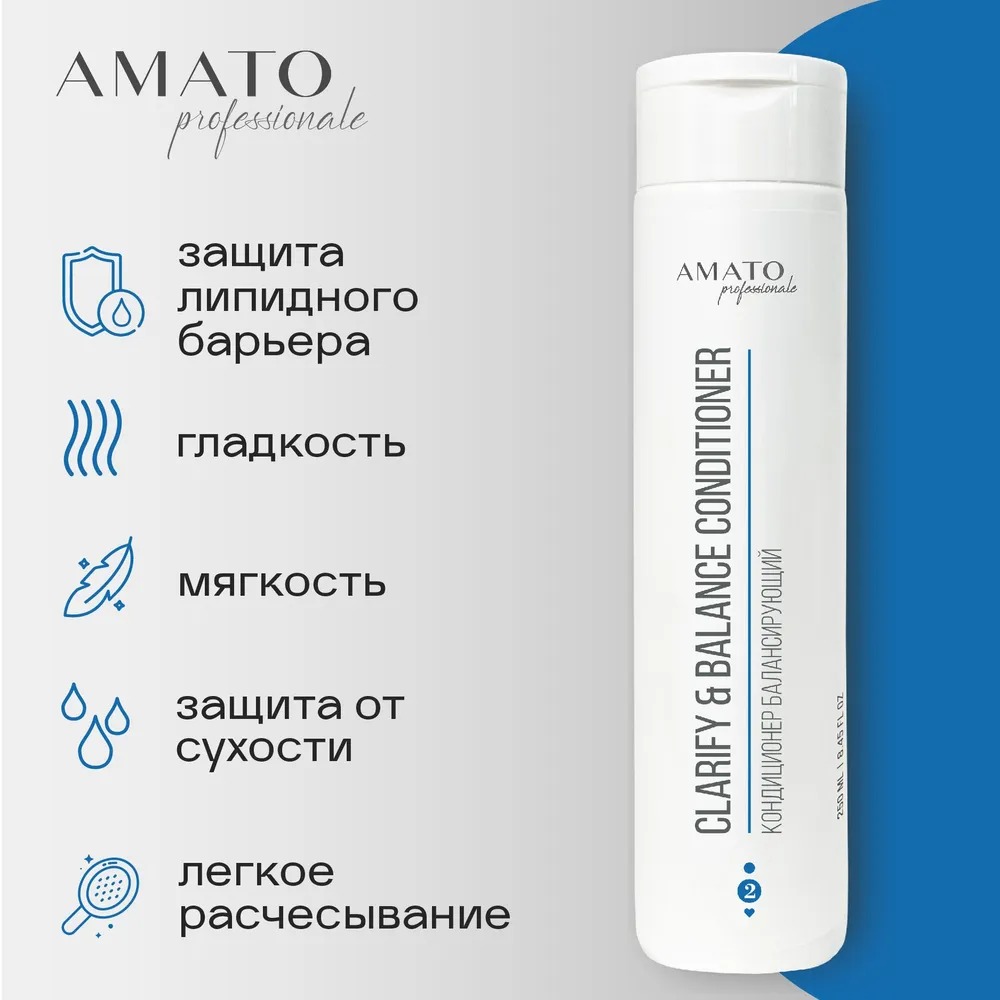 Amato Professionale Кондиционер балансирующий Clarify&Balance 250мл