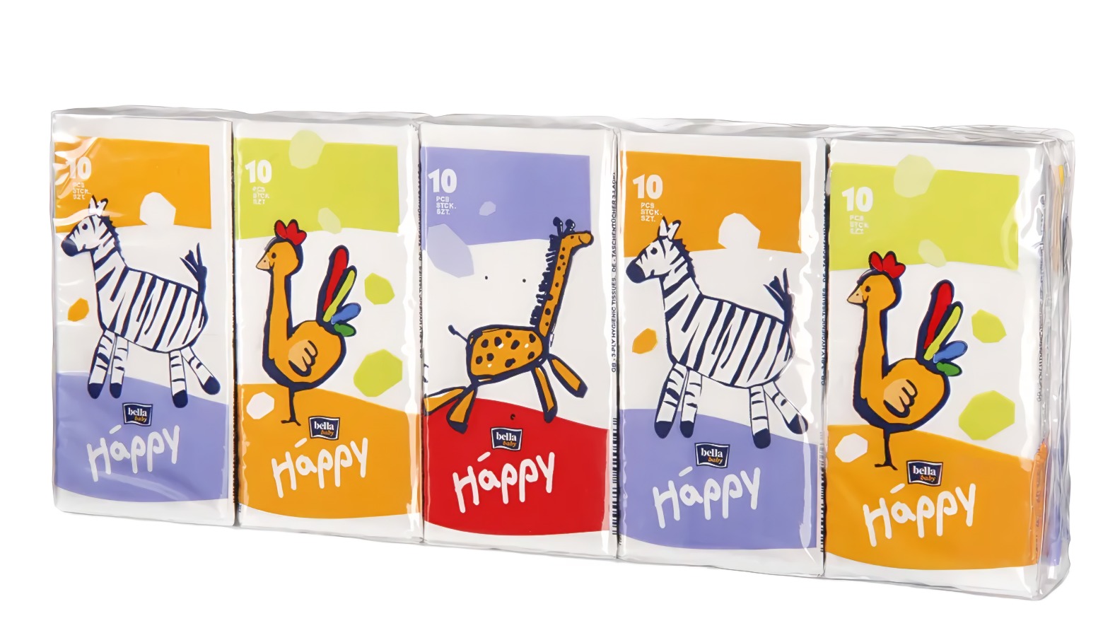 Baby Happy платочки носовые трехслойные 10шт  2054