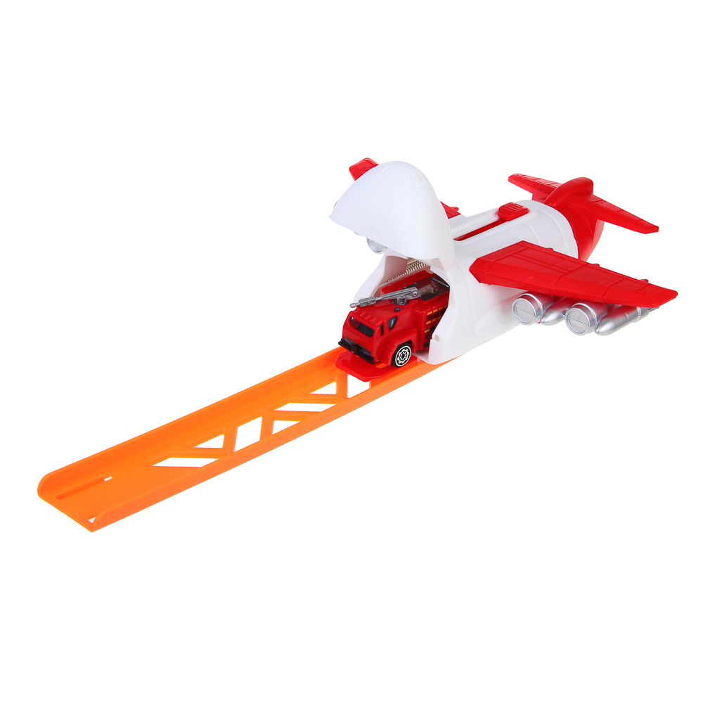 ИГРОЛЕНД Самолет с запуском и машинкой, ABS, РР, 21,6*24*6см, 3 дизайна