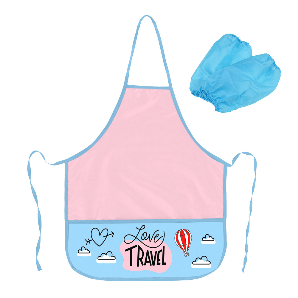 ТРЕВЕЛ Фартук для труда на завязках 2 кармана с нарукавниками